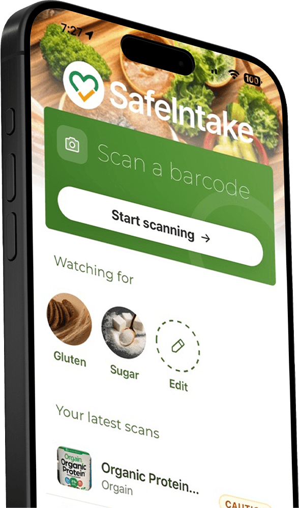 SafeIntake app, instant scan clarity